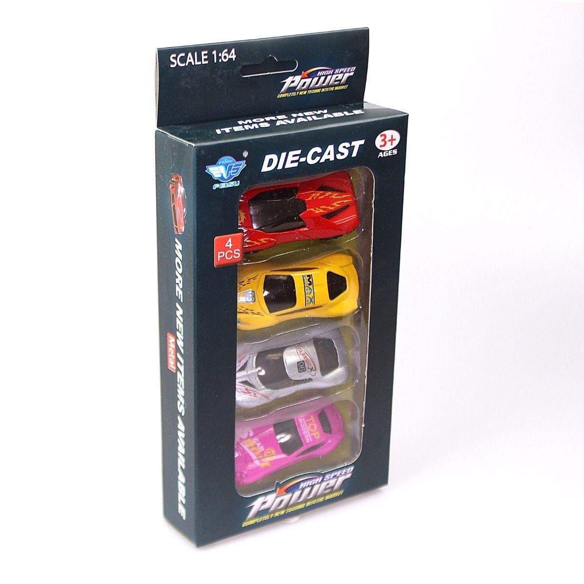 Boys Set 4 Die Cast Sport Car Set 4167 (Parcel Rate)