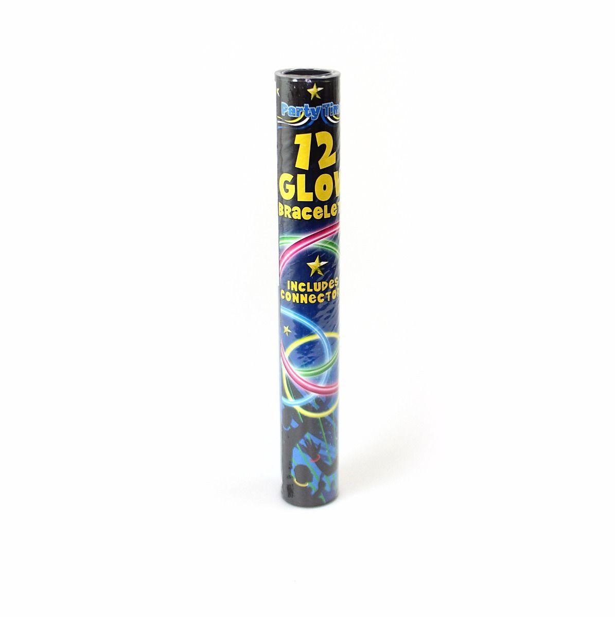 12 x Fun Glow Bracelets Party Glow Sticks Glow In The Dark Includes Connectors 9223 (Large Letter Rate)