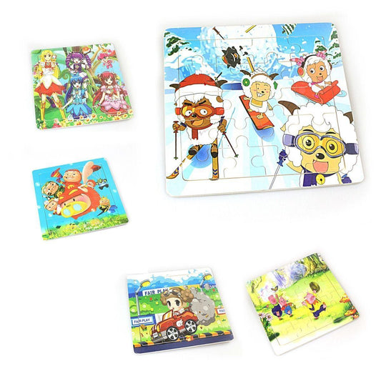 Childrens 5 Sets Of 20 Piece Mini Travel Jigsaw Puzzles Holiday Car Journey 1601 (Parcel Rate)