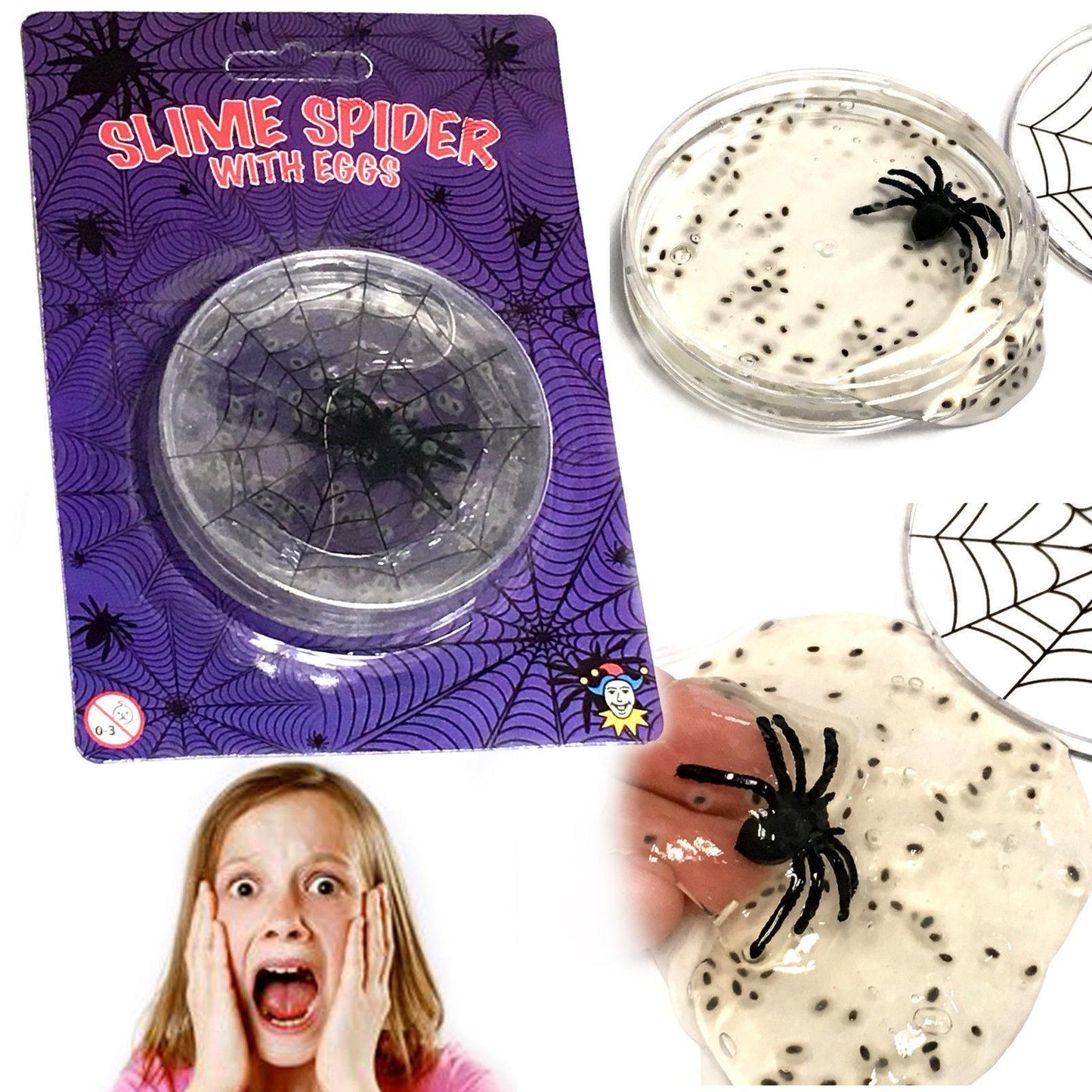 Mischievous Spider With Eggs In Slime Party Trick Jokes Gags Party Bag Filler Toy 4280 (Parcel Rate)