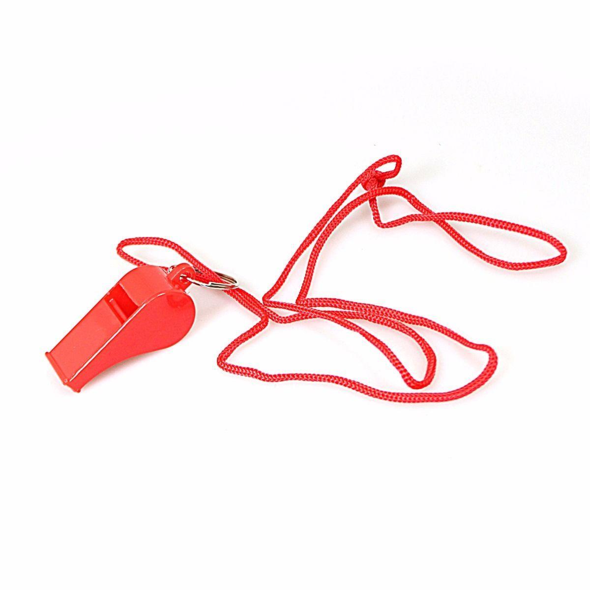 6 x Neon Lanyard Whistles Sports Team Party Bags Carnival 3715 (Parcel Rate)