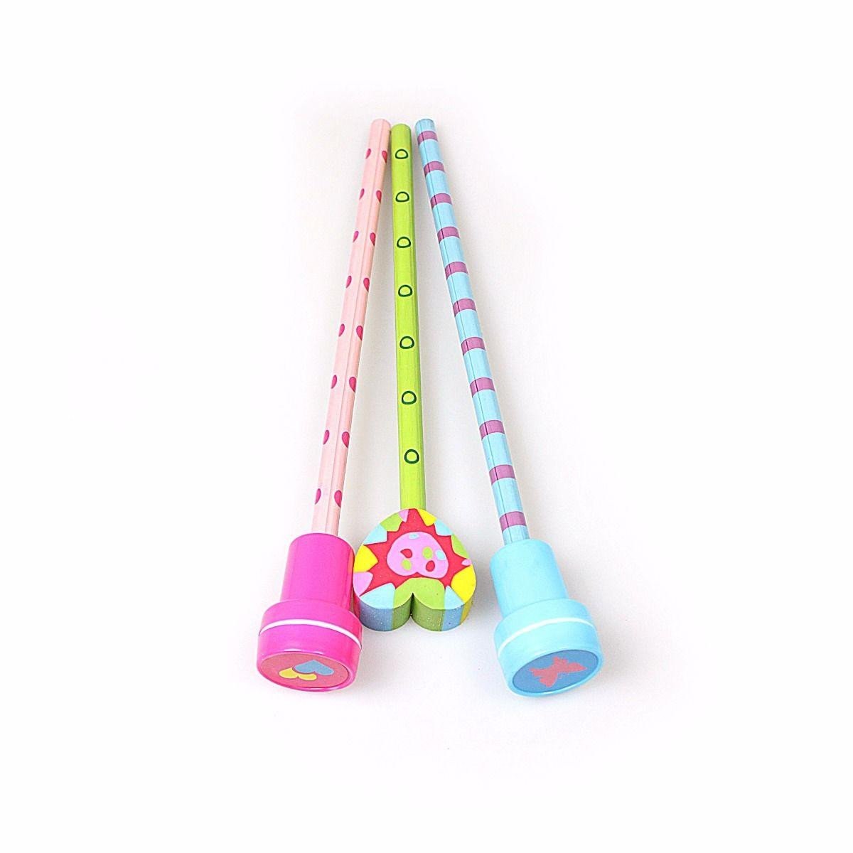Childrens Novelty Pencil Set With Shaped Stamps  701 (Parcel Rate)