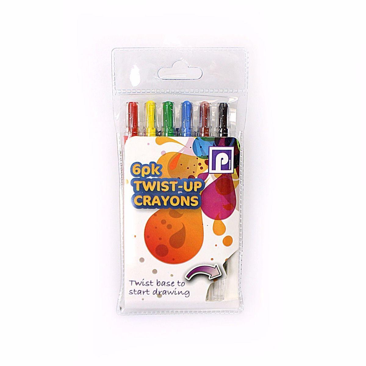 Kids 6 Pack TWIST UP DRAWING CRAYONS -Creative Drawing Art Crayons, Home, School    3454 (Large Letter Rate)