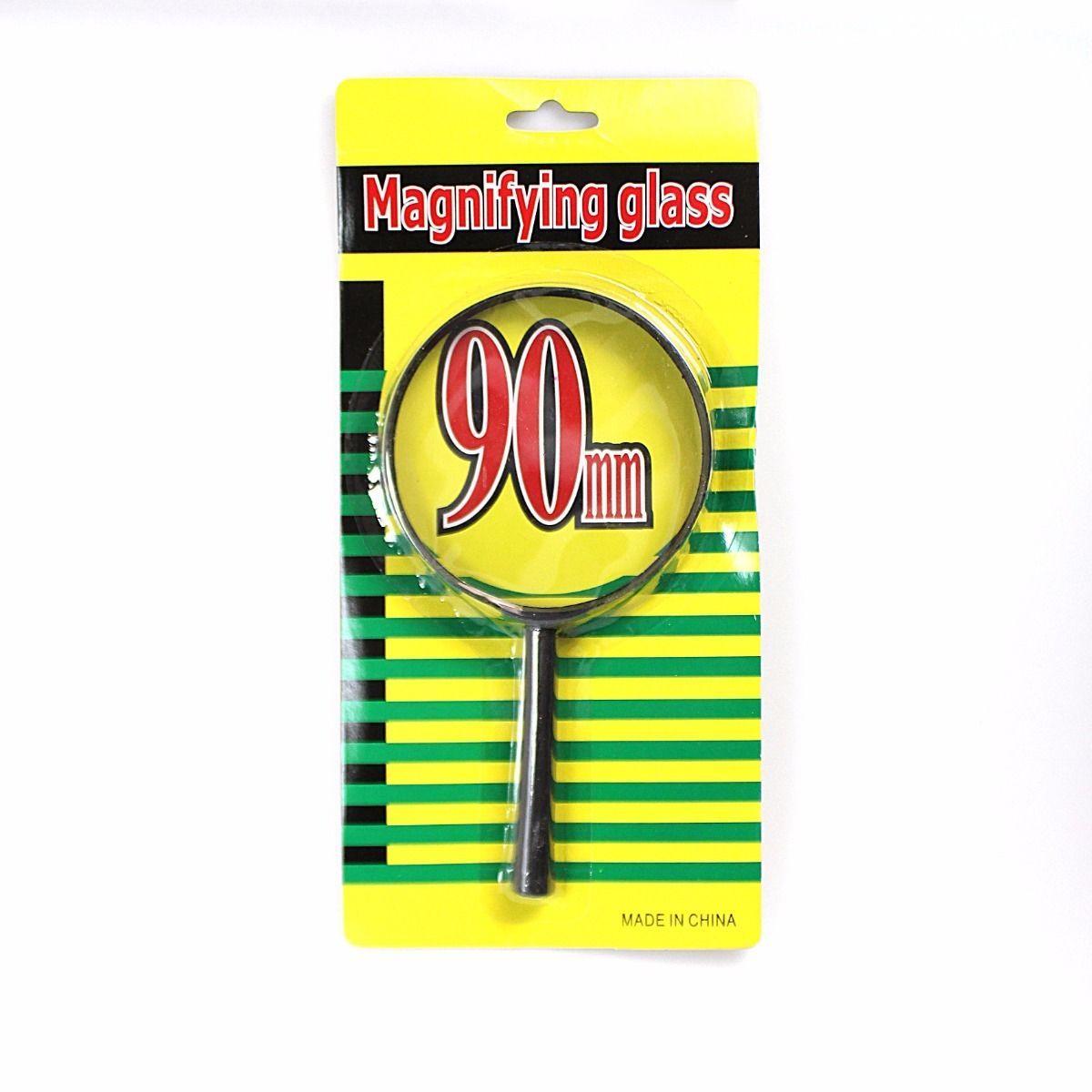 Multi Purpose Handheld 90mm Magnifying Glass Classic Black Frame Comfort Handle  0605 (Parcel Rate)