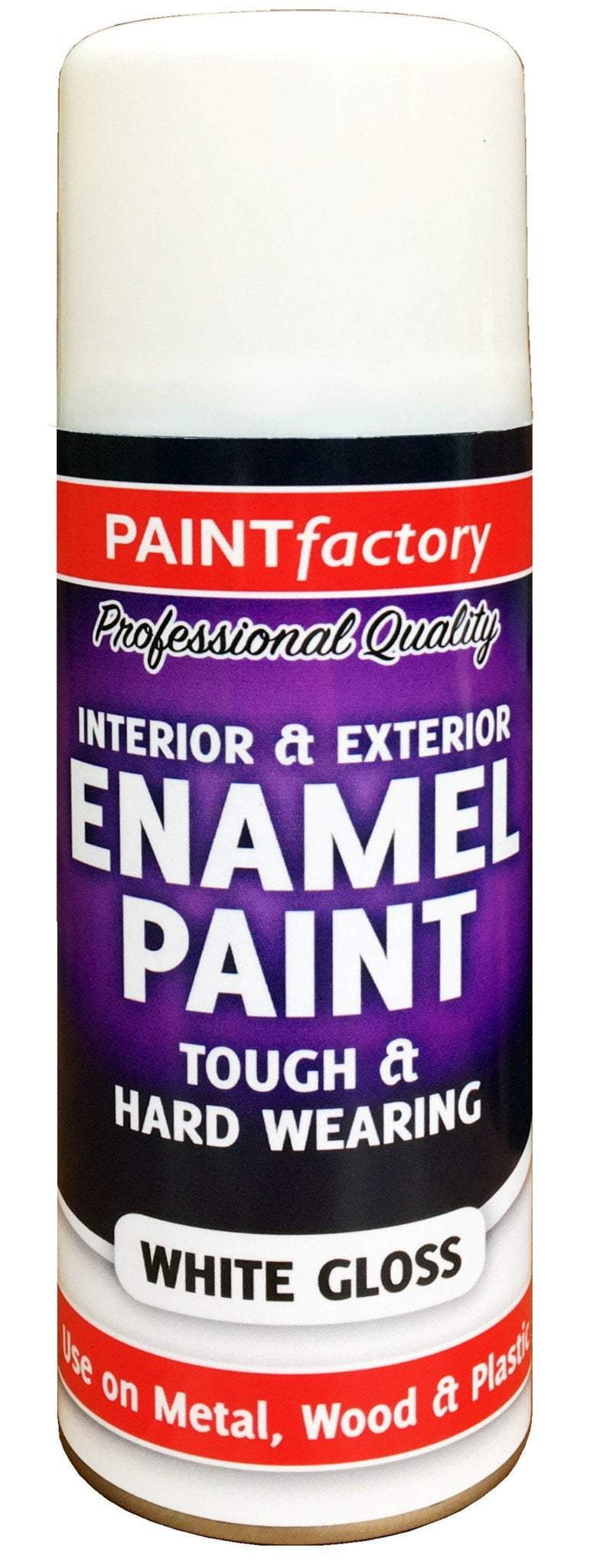 Paint Factory Enamel Paint White Gloss 400ml 2579 (Parcel Rate)