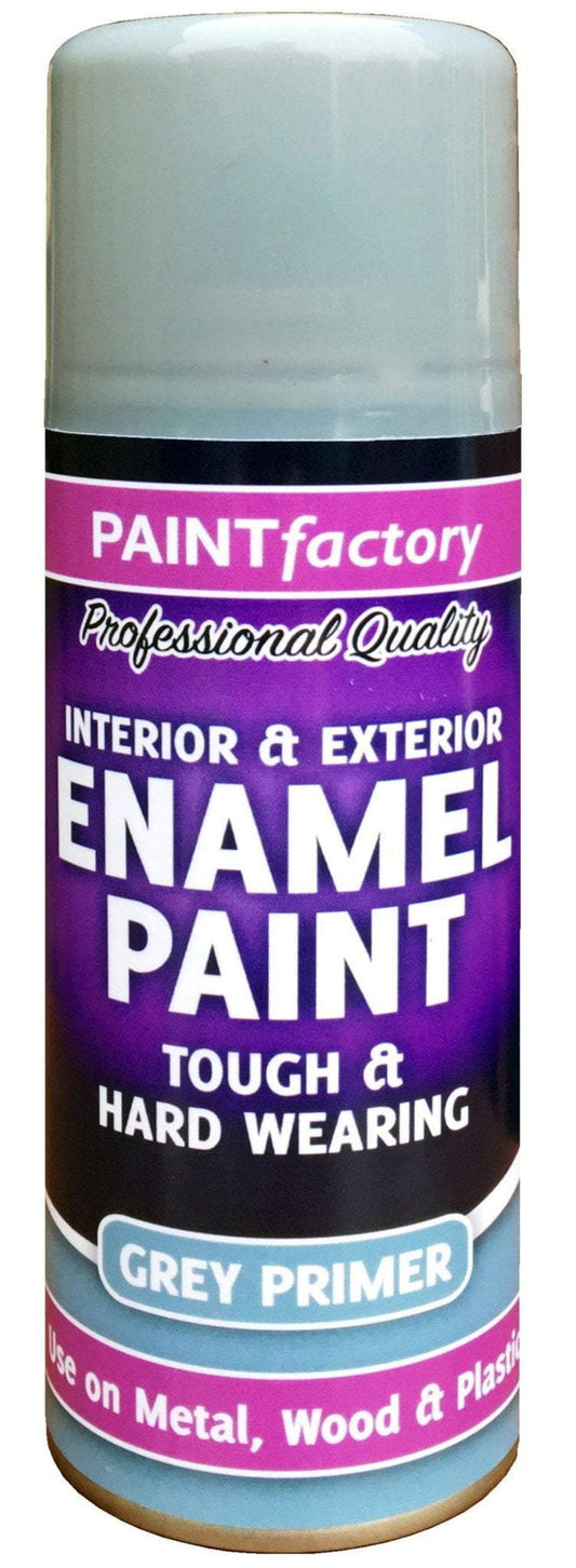 Paint Factory Enamel Paint Grey Primer 400ml 2580 (Parcel Rate)