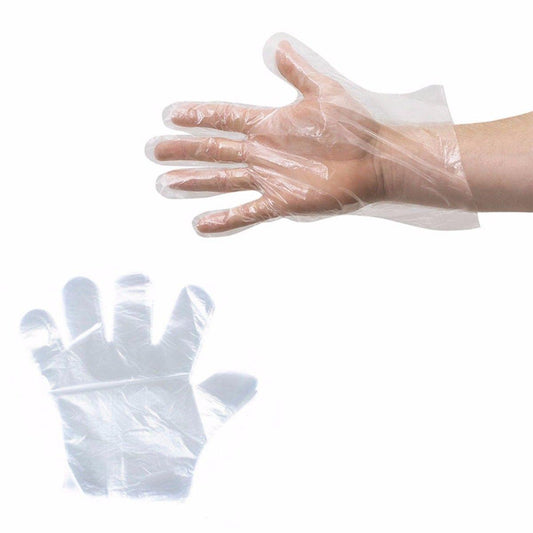 Pack 100 Plastic Multipurpose Disposable Gloves Cleaning, Car, Food Safe Gloves   3595 (Parcel Rate)