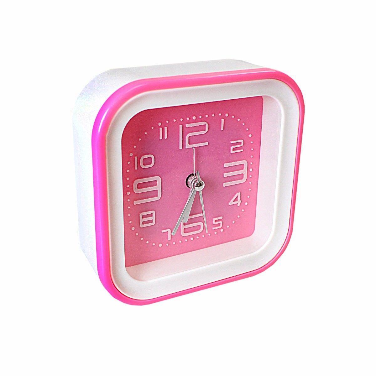 Square Block Alarm Clock Desk Clock, Bedroom, Analogue Time 2901 (Parcel Rate)