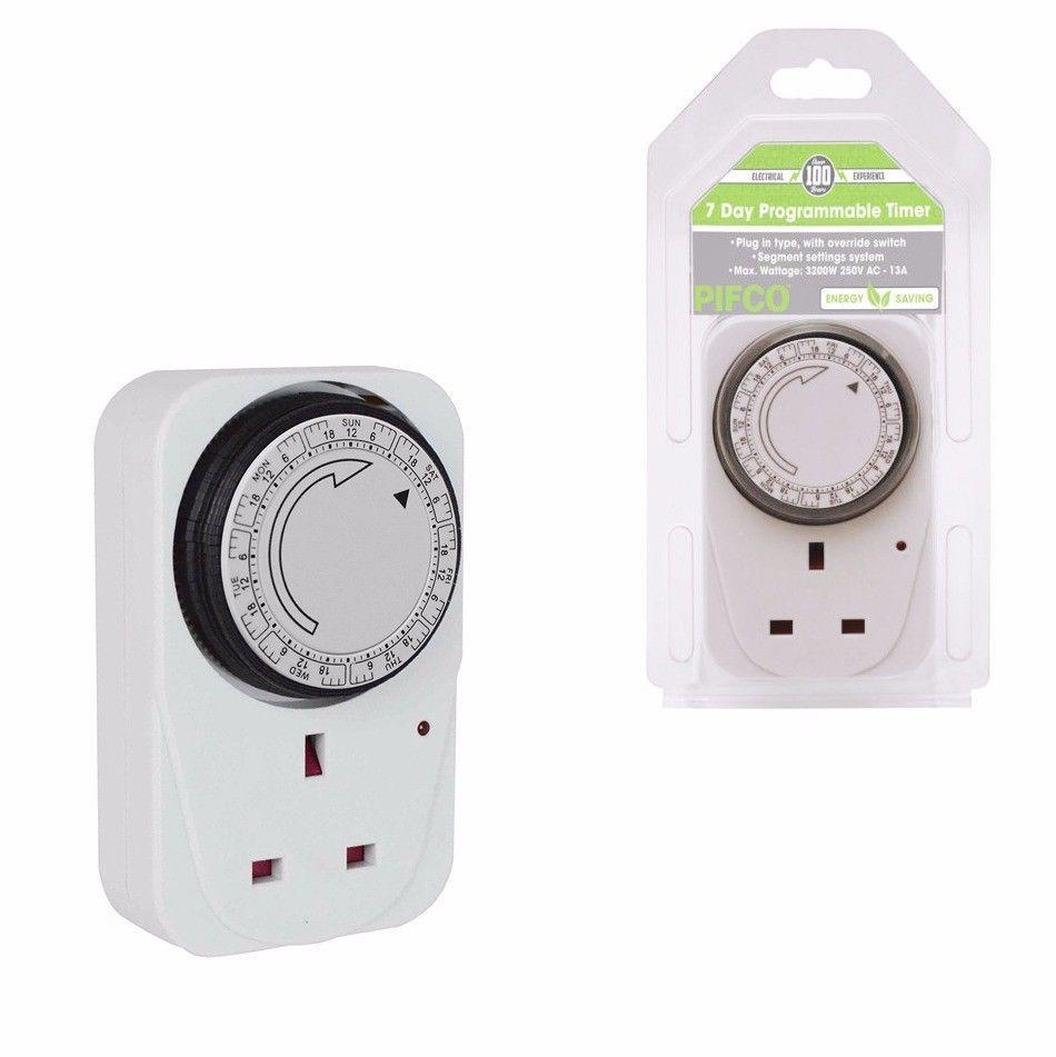 Pifco Electrical Timer Socket 7 Day Programmable 3200W 250V AC-13A  0741 (Parcel Rate)