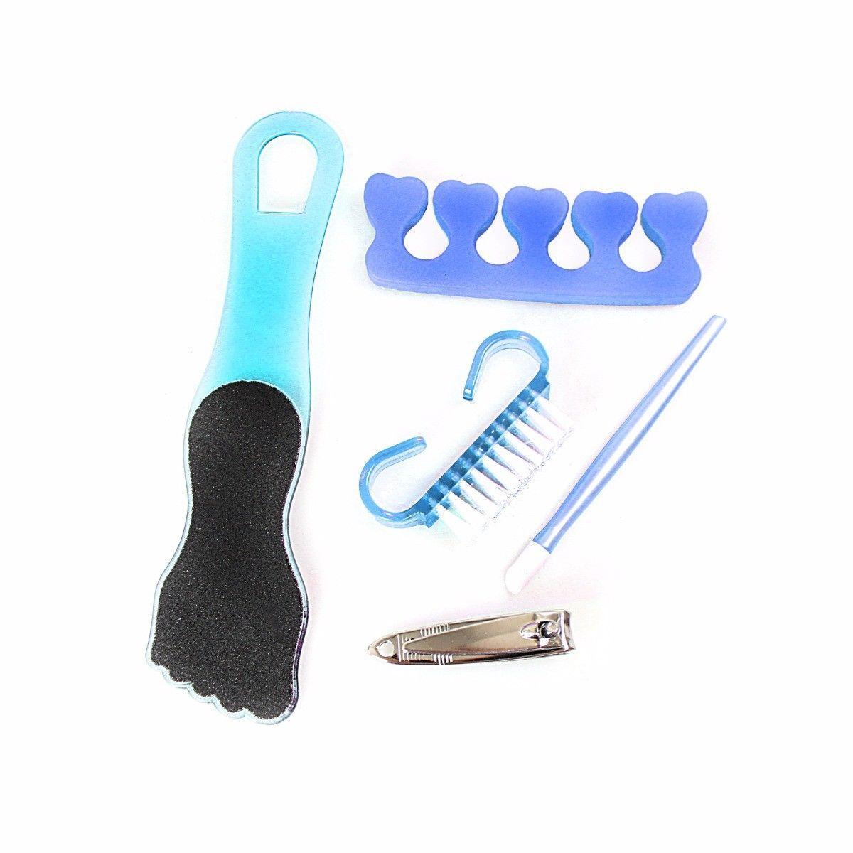 Handy Pedicure Gift Nail Care Set Includes Foot Scrubber Nail Clipper & Brush 2866 (Large Letter Rate)