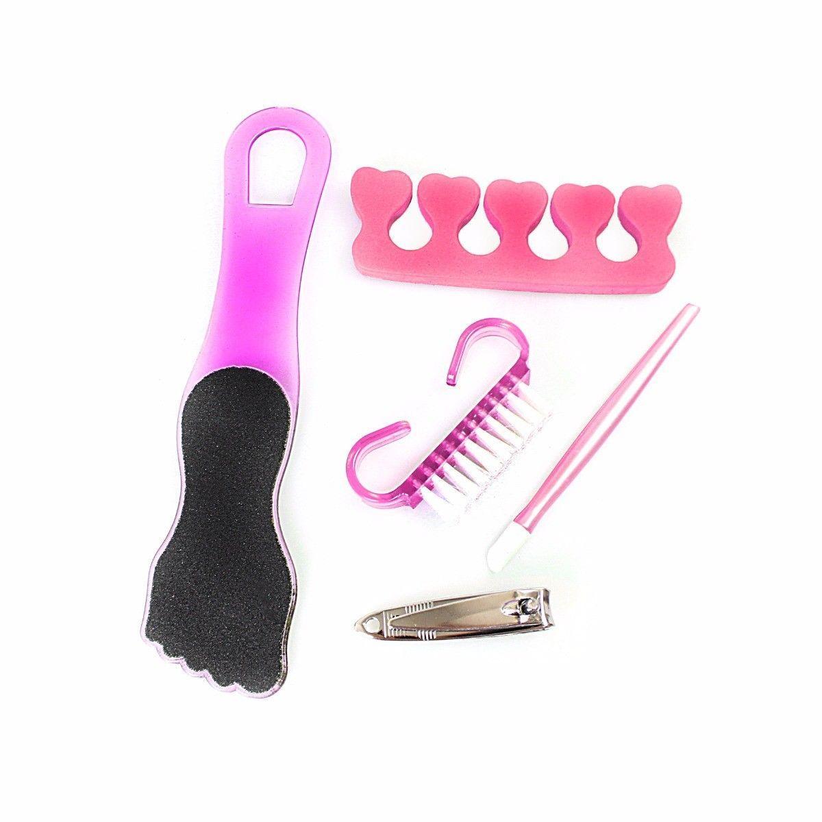 Handy Pedicure Gift Nail Care Set Includes Foot Scrubber Nail Clipper & Brush 2866 (Large Letter Rate)