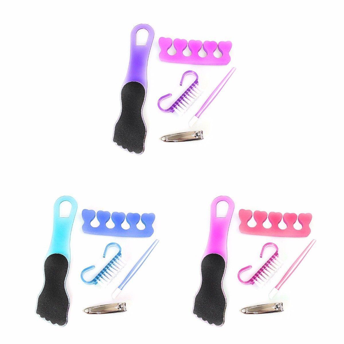 Handy Pedicure Gift Nail Care Set Includes Foot Scrubber Nail Clipper & Brush 2866 (Large Letter Rate)