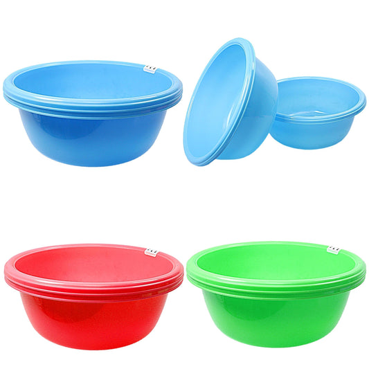 Kitchen Round Plastic Gumus Basin Bowls Food Veg Prep Bowl 2 Pack 0281 (Parcel Rate)