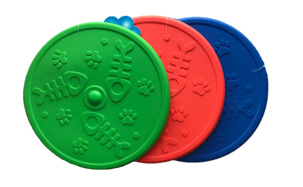 Dog Pet Training Soft Throwing Frisbee Flying Disc Assorted Colours 3043 (Parcel Rate)