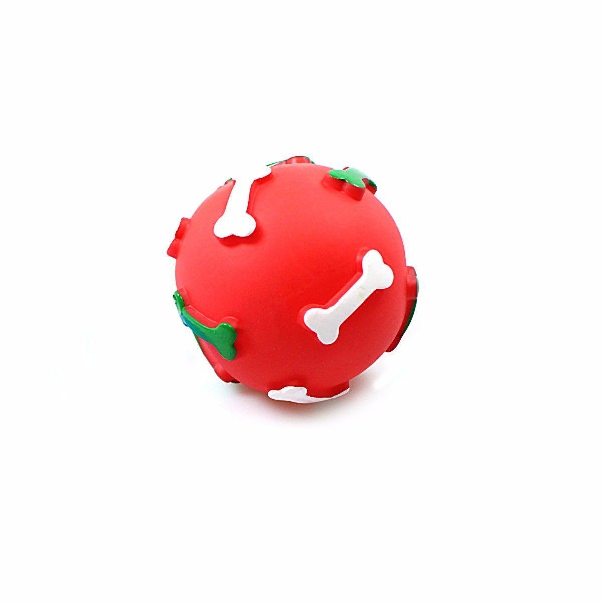 Squeezy Noisy Dog Ball With Bone Design Ideal for Fetch 4752 (Large Letter Rate)