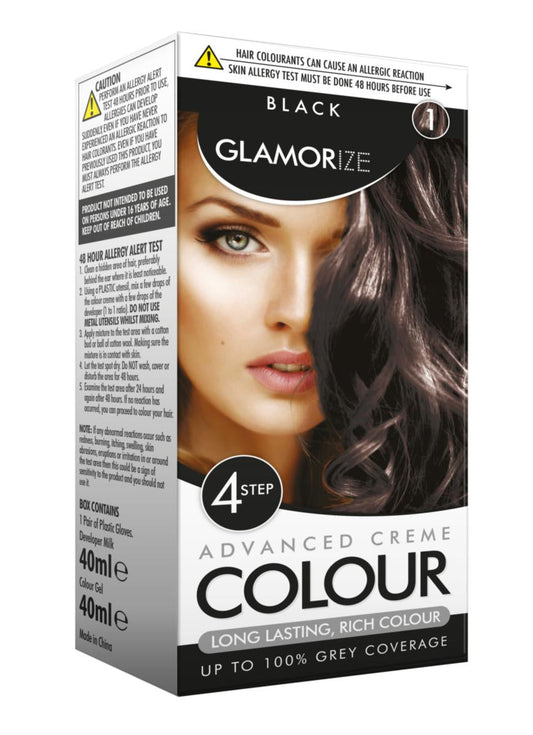 Women's Black Hair Dye No.1 Advanced Creme Colour 309642 (Parcel Rate)
