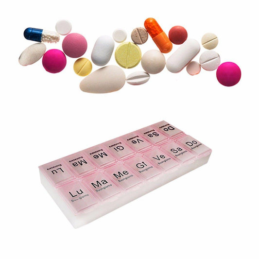 Italian Buonasera Pill Box Compartment Container Healthcare 15cm x 7cm    4365 (Parcel Rate)