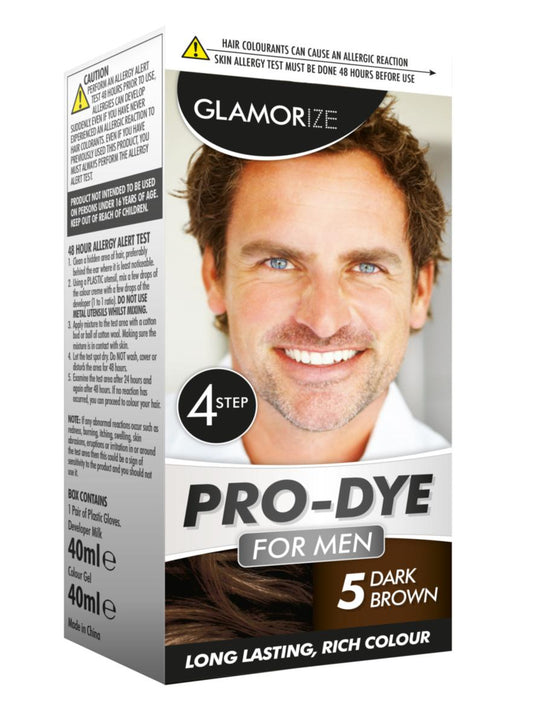 Men's Dark Brown Hair Dye No.5 Long Lasting Rich Colour 310999 (Parcel Rate)