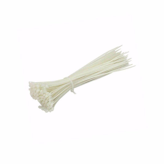 White Nylon Plastic Cable Ties Zip Tie Wraps DIY 40 Pack 4 x 200mm   0578 (Large Letter Rate)