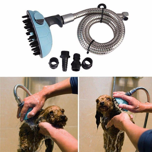 Pet Dog Cat Shower Head Brush Bath Massage Grooming Shampoo Sprayer With Hose   3499 (Parcel Rate)