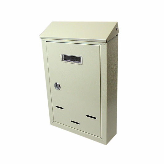 Metal Wall Mountable Lockable Letter Box 300mm x 200mm x 65mm Home 2296 (Parcel Rate)