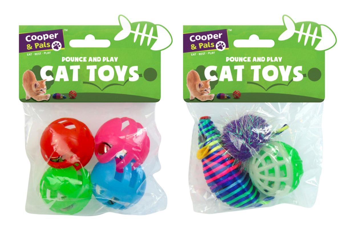 Cat Toy Packs 3 / 4 Pieces Assorted Designs 317553 (Parcel Rate)