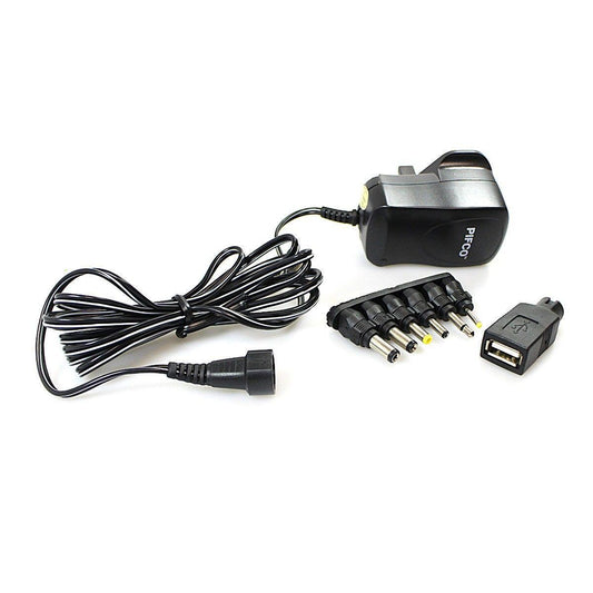 Pifco Fast Universal Mains AC/DC Plug Power Supply Adapter with USB Port 3V-12V   0741 (Parcel Rate)