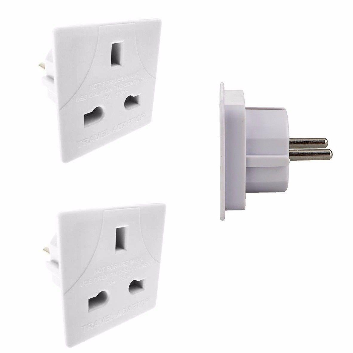 UK To EU Adapter Plug Pocket Size Holiday Adapter TVL1015 (Parcel Rate)