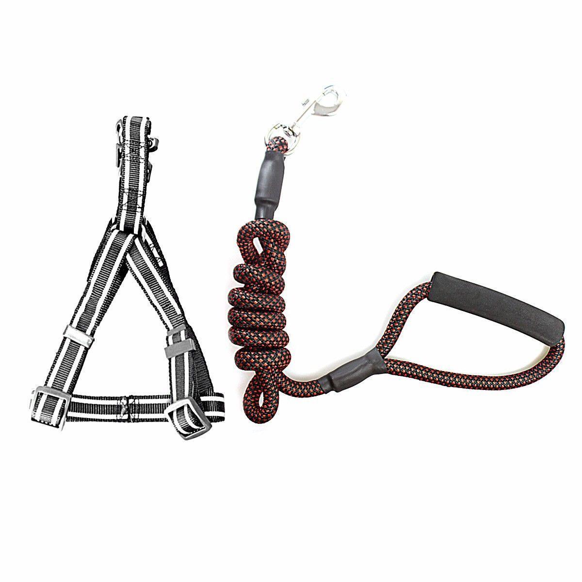 Reflective Nylon Puppy Dog Pet Harness and Lead Leash 4266 (Large Letter Rate)