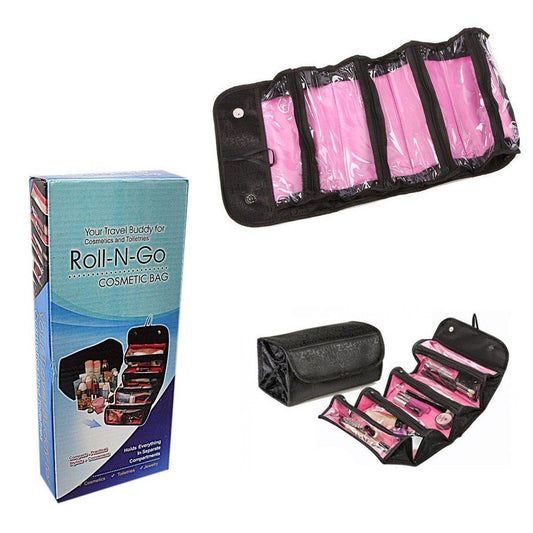 Roll-N-Go Makeup Cosmetic Bag Roll Up Tvl Pouch Home Beauty 4087 (Parcel Rate)