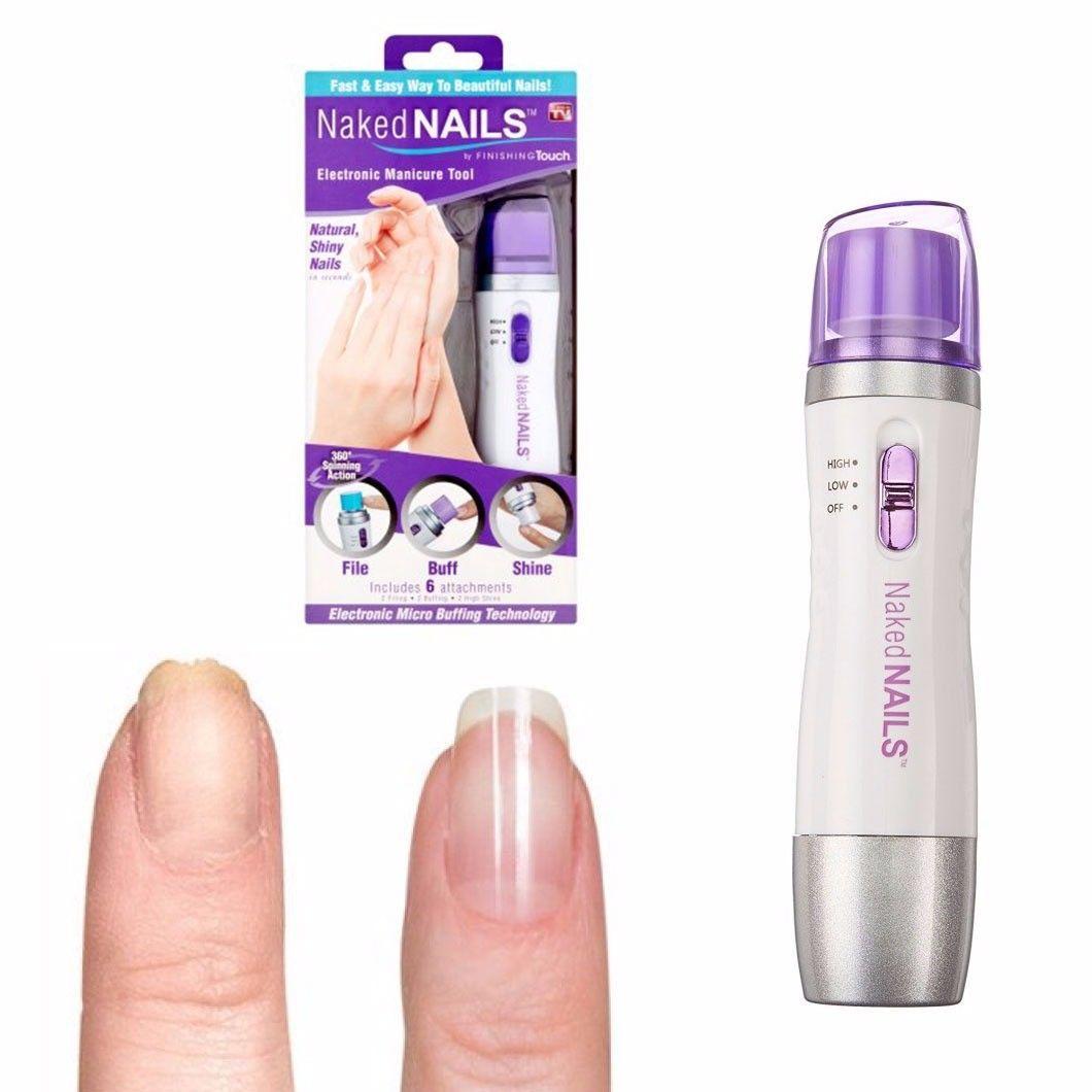 New Naked Nails Electronic Manicure Tool File Buff Shine Shiny 6 Heads 3849 (Large Letter Rate)