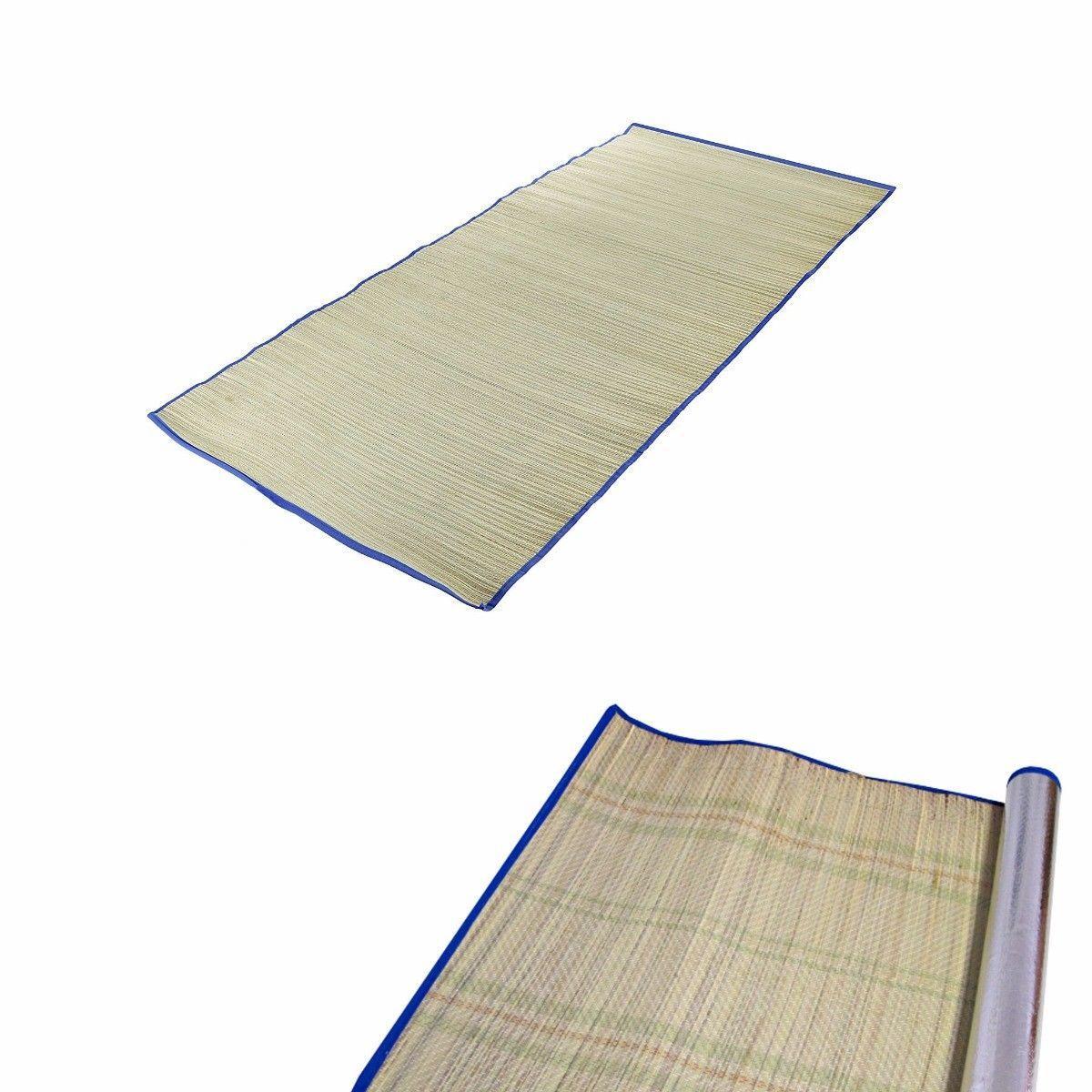 Roll Up Straw Beach Mat Carry Mat Multiuse Traveling Camping 90 x 170cm   3457 (Parcel Rate)