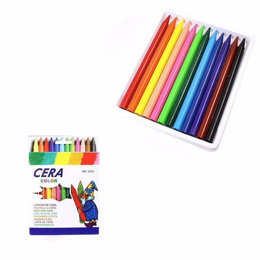 Childrens Boys Girls Assorted Multi Crayons 12 Pack   2618 (Large Letter Rate)