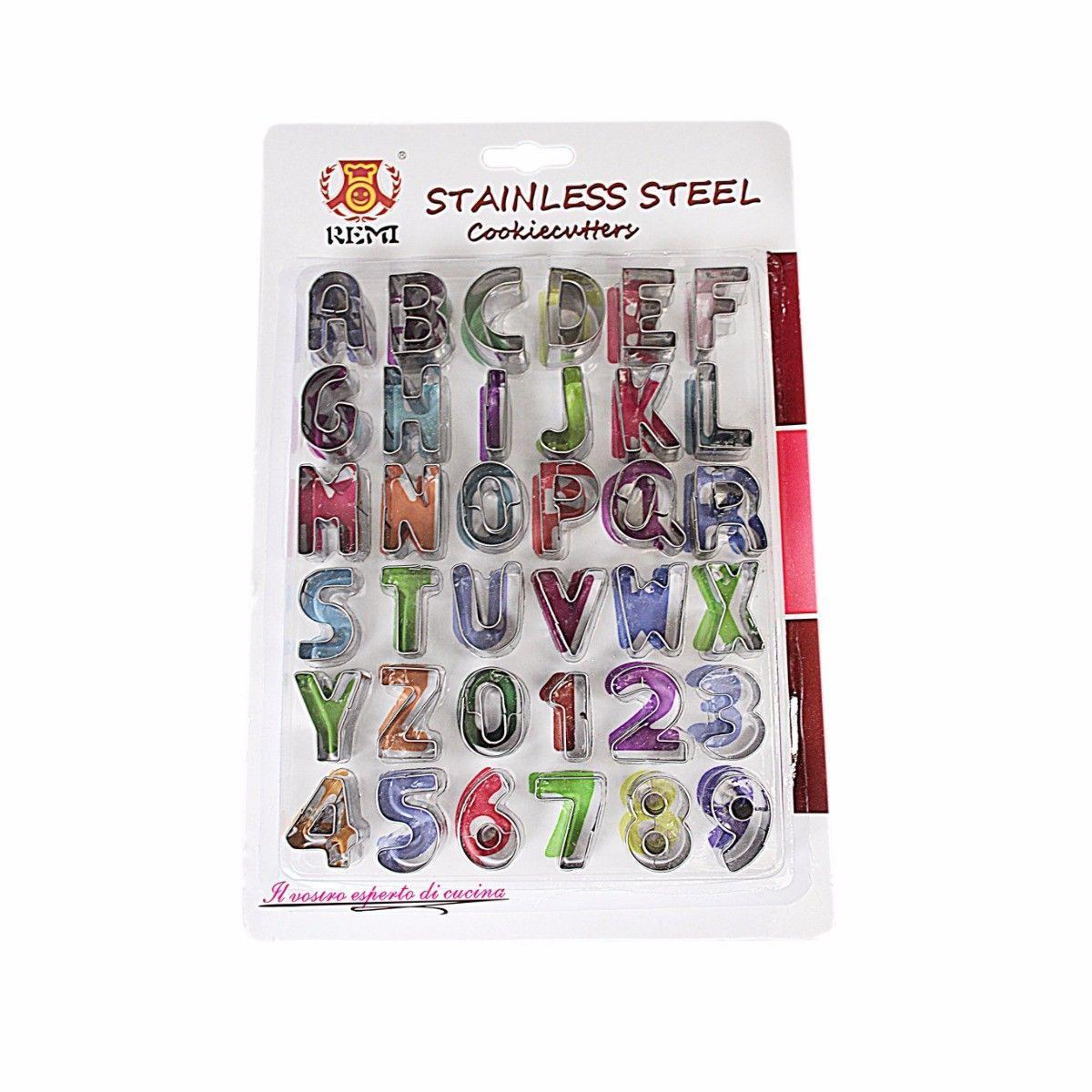 Stainless Steel Cookie Cutters In Alphabet Shapes and Numbers 1-9 6007 (Large Letter Rate)
