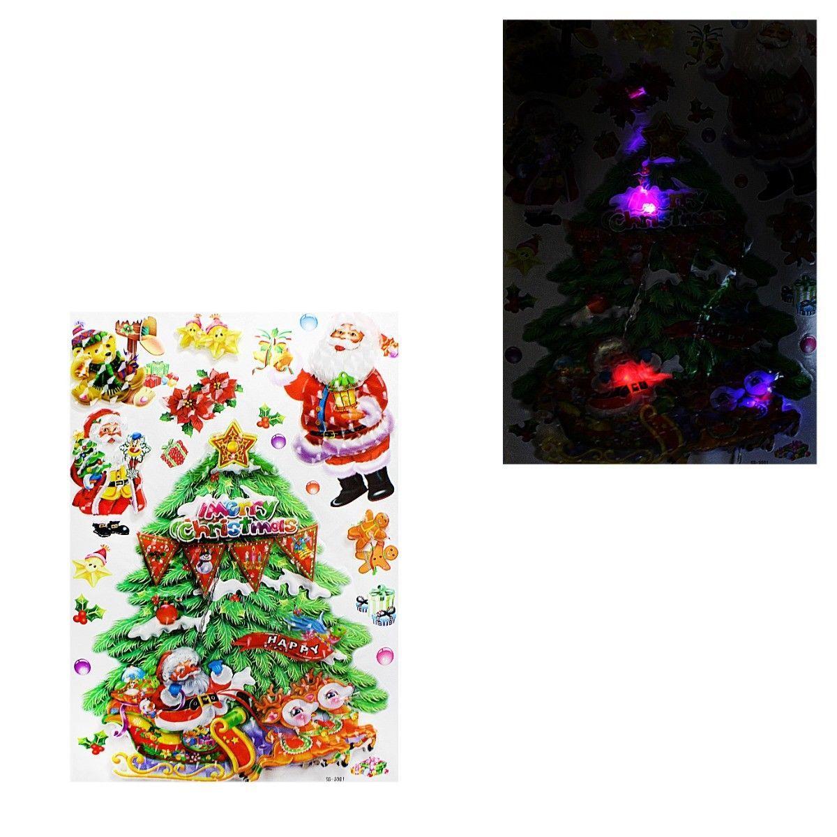 Christmas 5D Light Up Window Wall Decoration Stickers 60 x 36 cm   2849 (Parcel Rate)