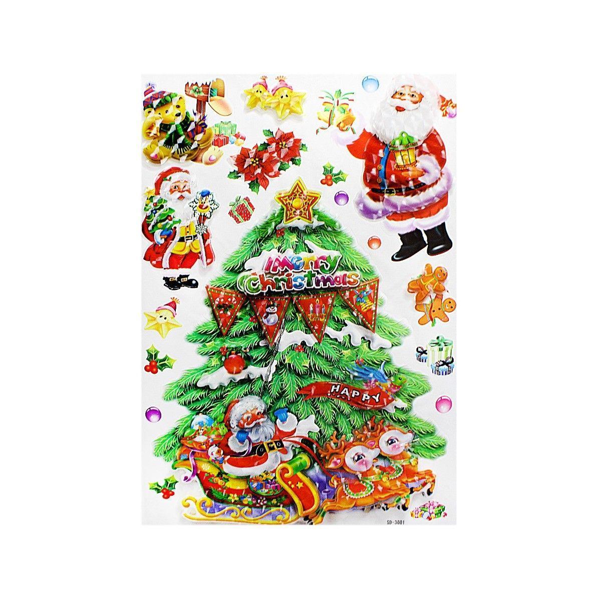 Christmas 5D Light Up Window Wall Decoration Stickers 60 x 36 cm   2849 (Parcel Rate)
