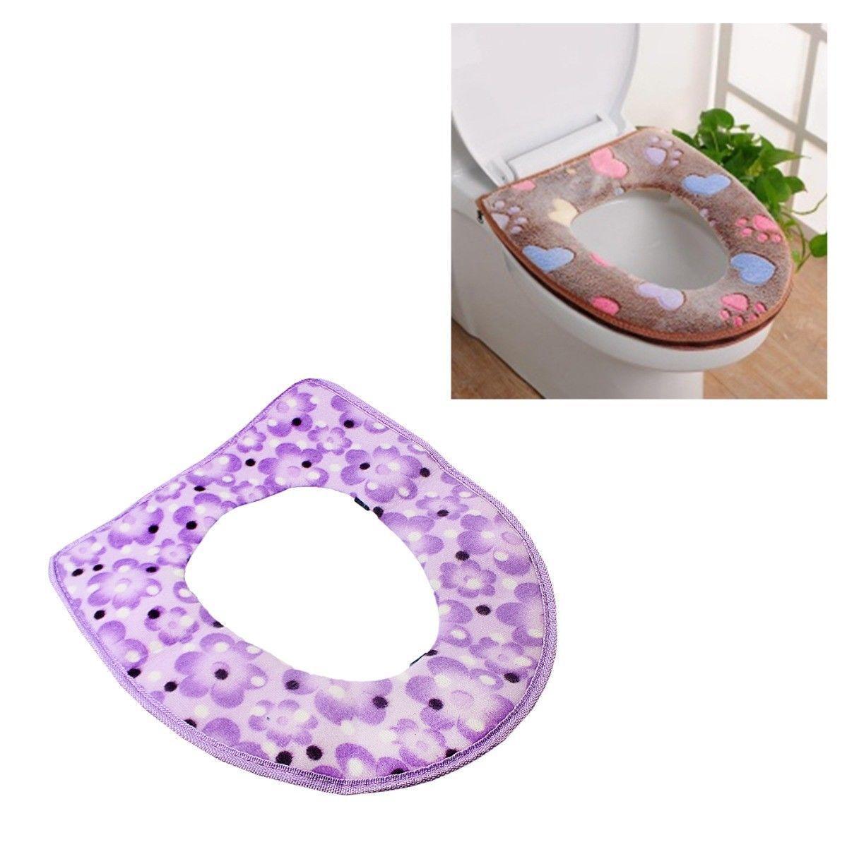 Soft Comfortable Luxury Felt Toilet Seat Cover In Assorted Colours Home Bathroom 4871 (Parcel Rate)