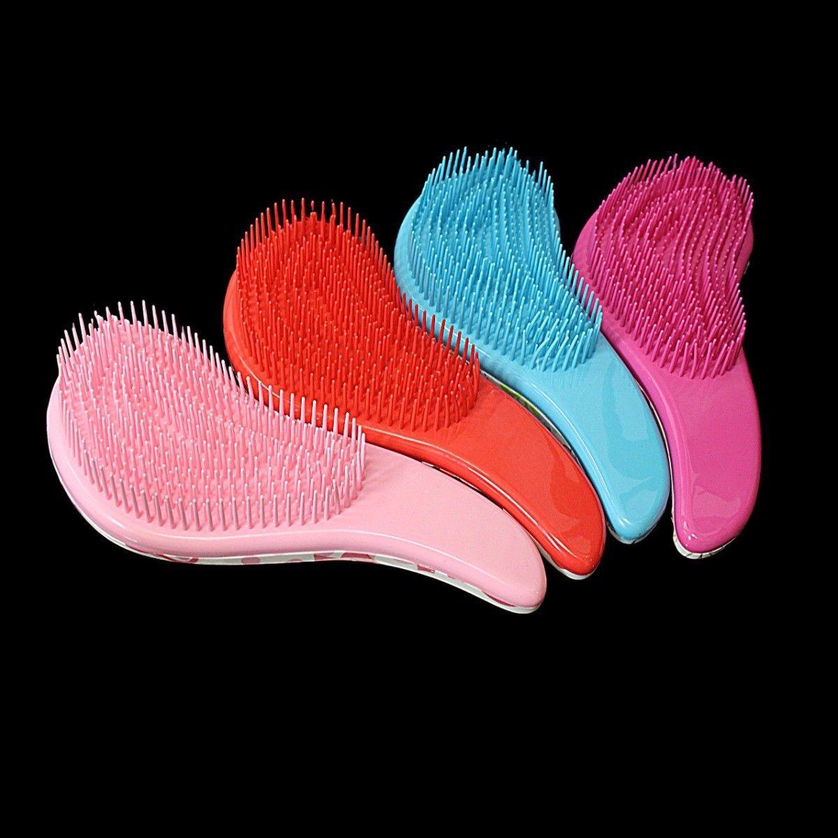 Detangling Hair Brush Comb with Printed Design 18 cm Assorted Colours 4805 (Large Letter Rate)
