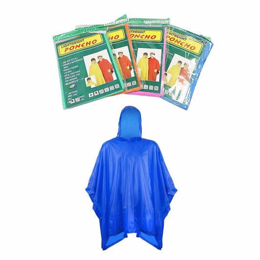Childrens Boys Girls Lightweight Poncho 100% Waterproof Raincoat 45'' x 72'' 4837 (Large Letter Rate)