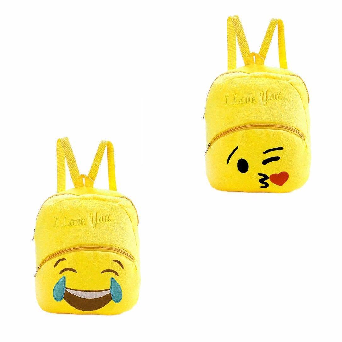 Childrens Adults Fury Yellow Emoji Style Backpack Available In 2 Styles 3950 (Parcel Rate)