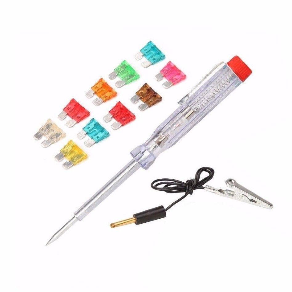 10 Pack Auto Plug In Fuse With Tester Electrical & Test Equipment 0595 (Parcel Rate)