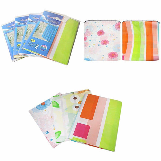 Beautiful Shower Curtain In Assorted Design PEVA 180cm x 180cm Bathroom 3452 (Large Letter Rate)