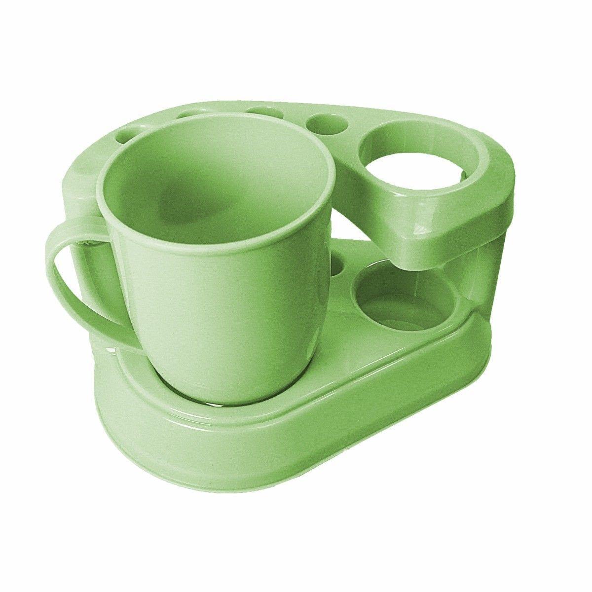 4 Rack Stand Alone Toothbrush, Toothpaste and Mug Holder, Hygienic Bathroom Rack 3909 (Parcel Rate)