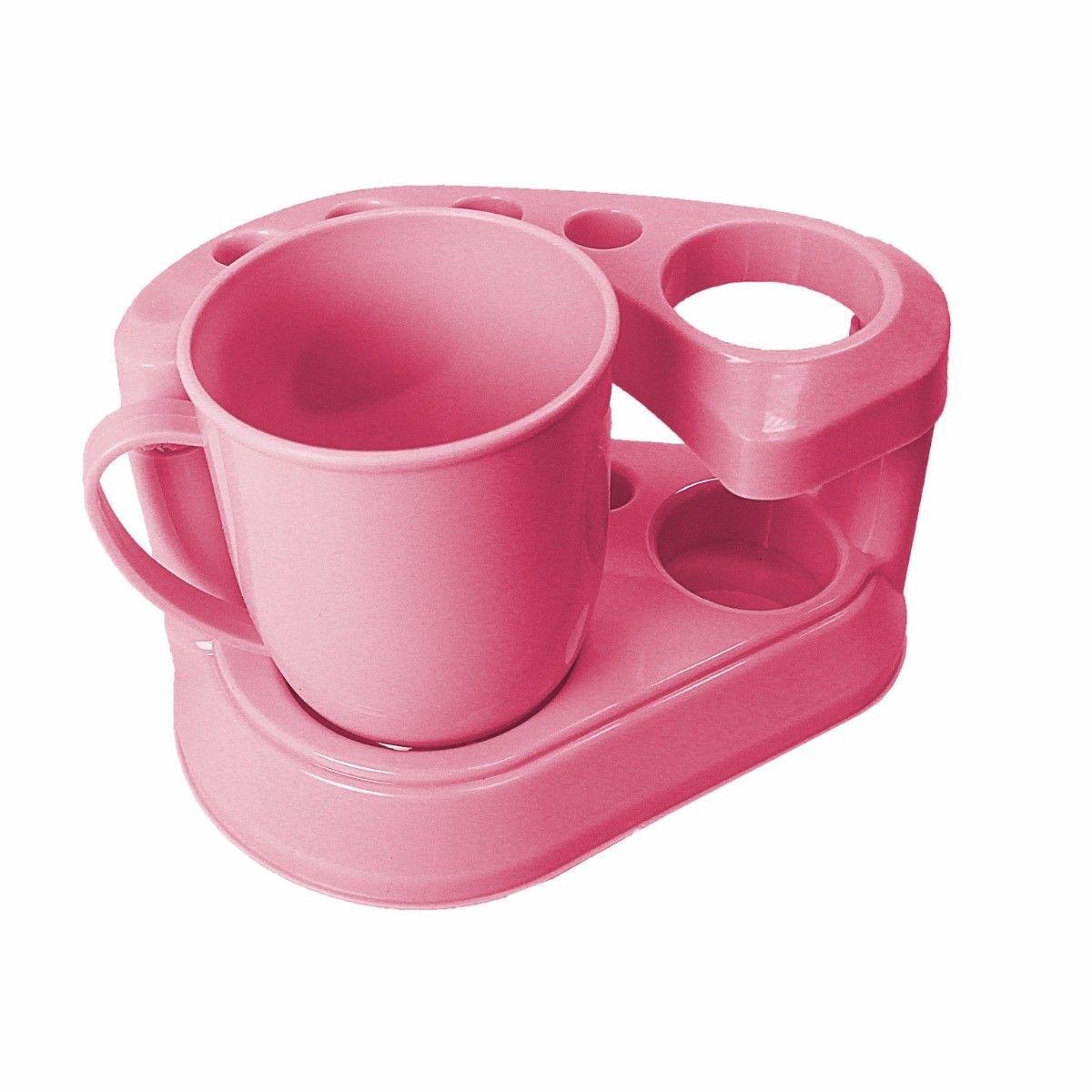 4 Rack Stand Alone Toothbrush, Toothpaste and Mug Holder, Hygienic Bathroom Rack 3909 (Parcel Rate)