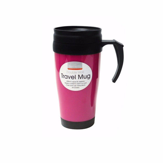 450 ml Double Wall Travel Mug Ideal Travel Accessory FLK1037 / 9995  (Parcel Rate)
