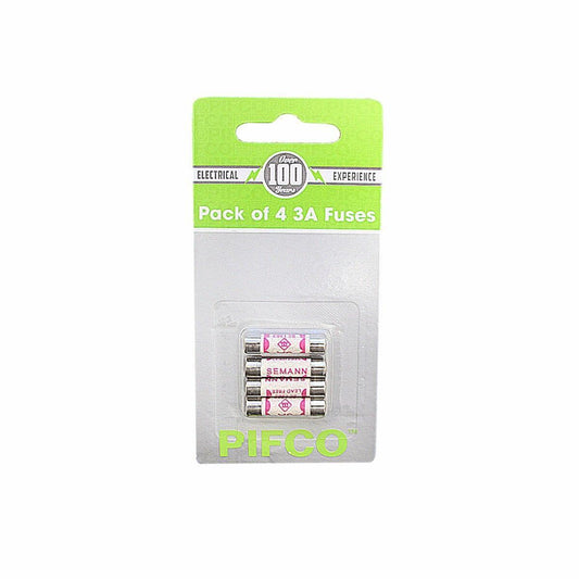 PIFCO Pack of 4 3A Fuses PIF2031 (Large Letter Rate)