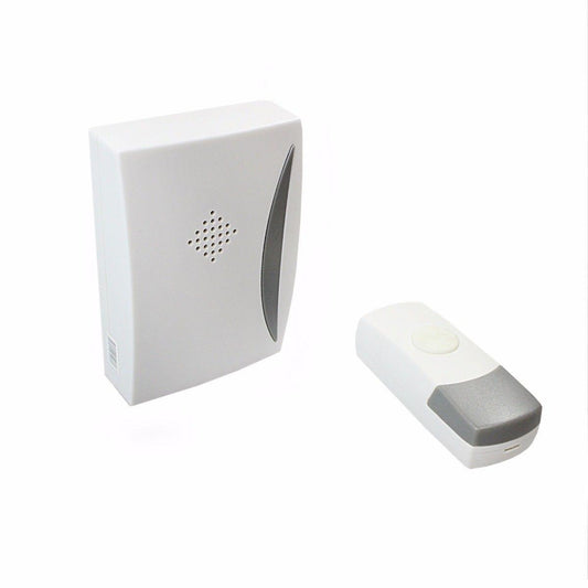 PIFCO Battery Operated Cordless Wireless Door Bell Kit Chime 50m Range Home ELA1163 (Parcel Rate)