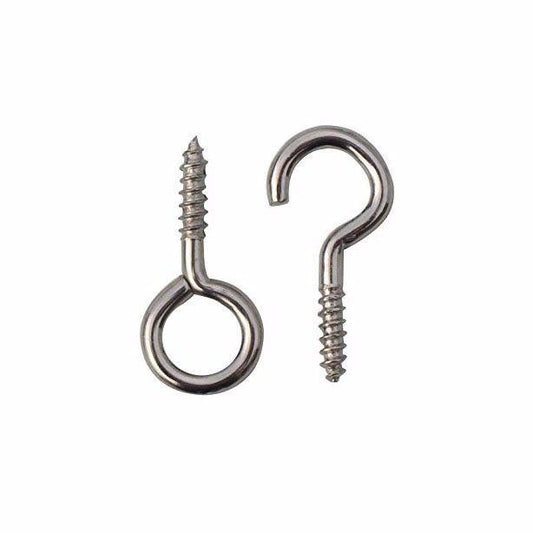 20 Hooks 20 Eye Hooks DIY Home Bedroom Bathroom Multipurpose Use 0673 (Large Letter Rate)
