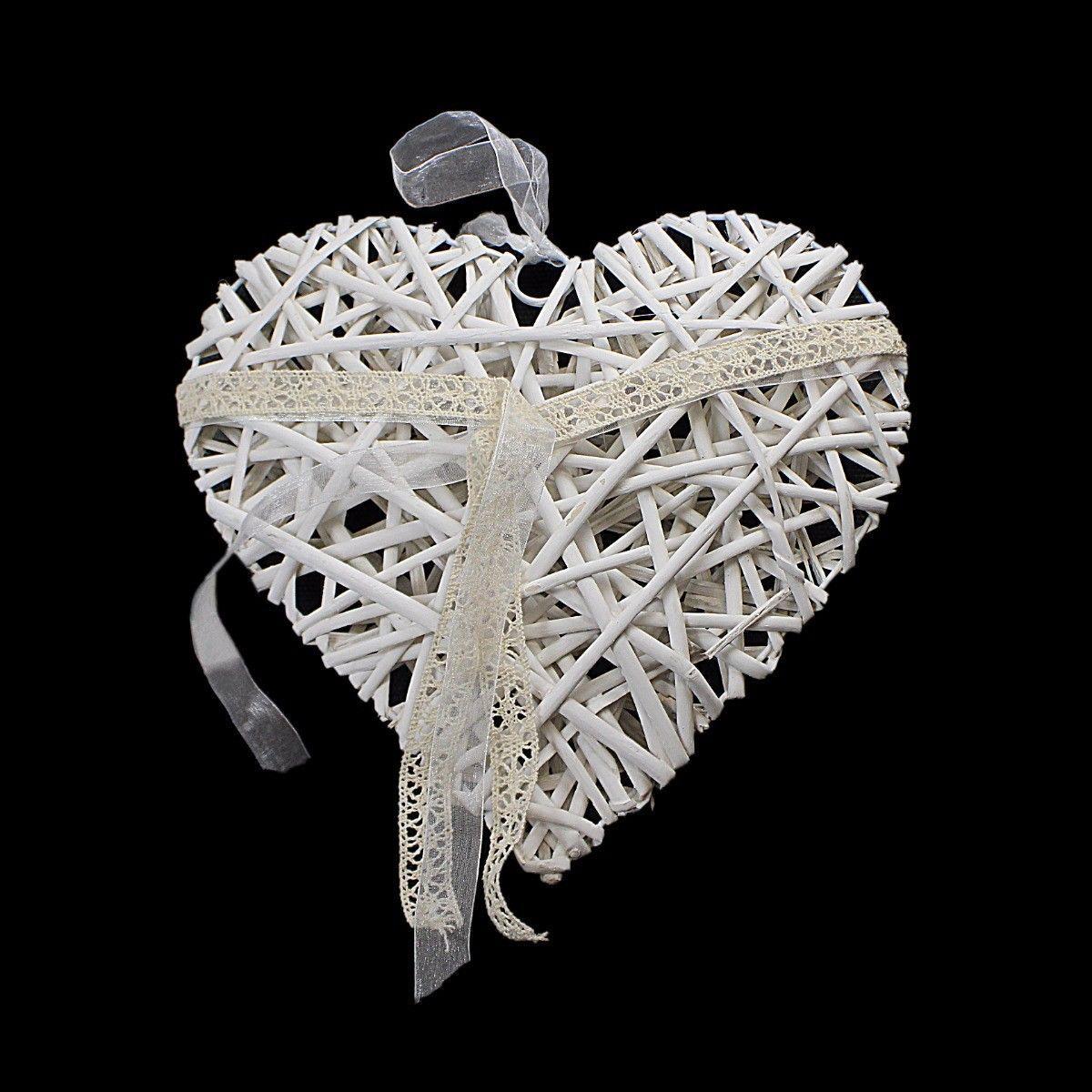 Heart Straw Wooden Hanging Heart Garland Home Decor/Funeral Decor 9cm  3543 (Parcel Rate)
