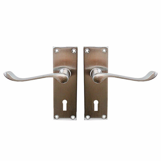 6'' Vic Scroll Lock Satin Chrome 1 Pair With Screws  0853 (Parcel Rate)